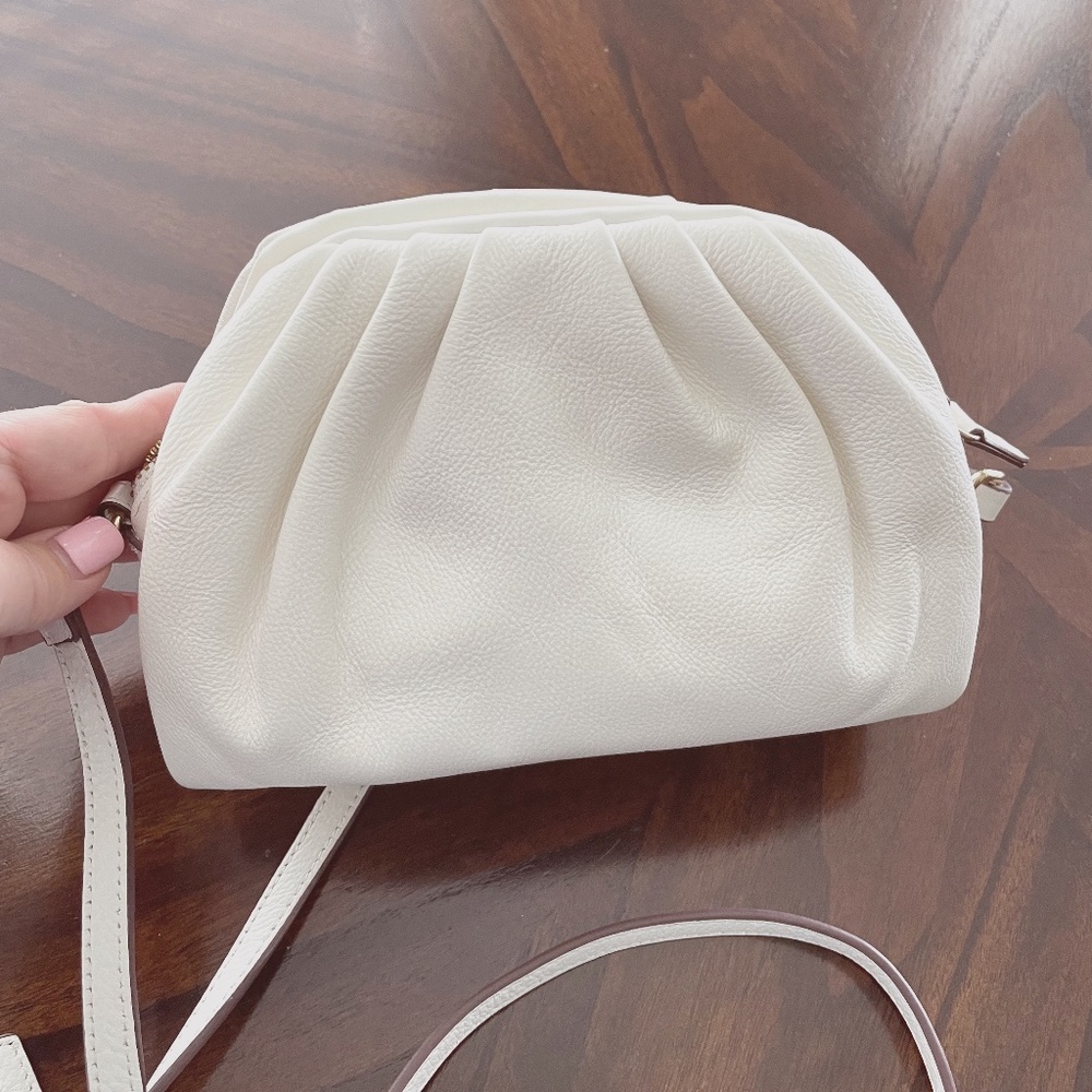 Antonio Melani White Leather Crossbody